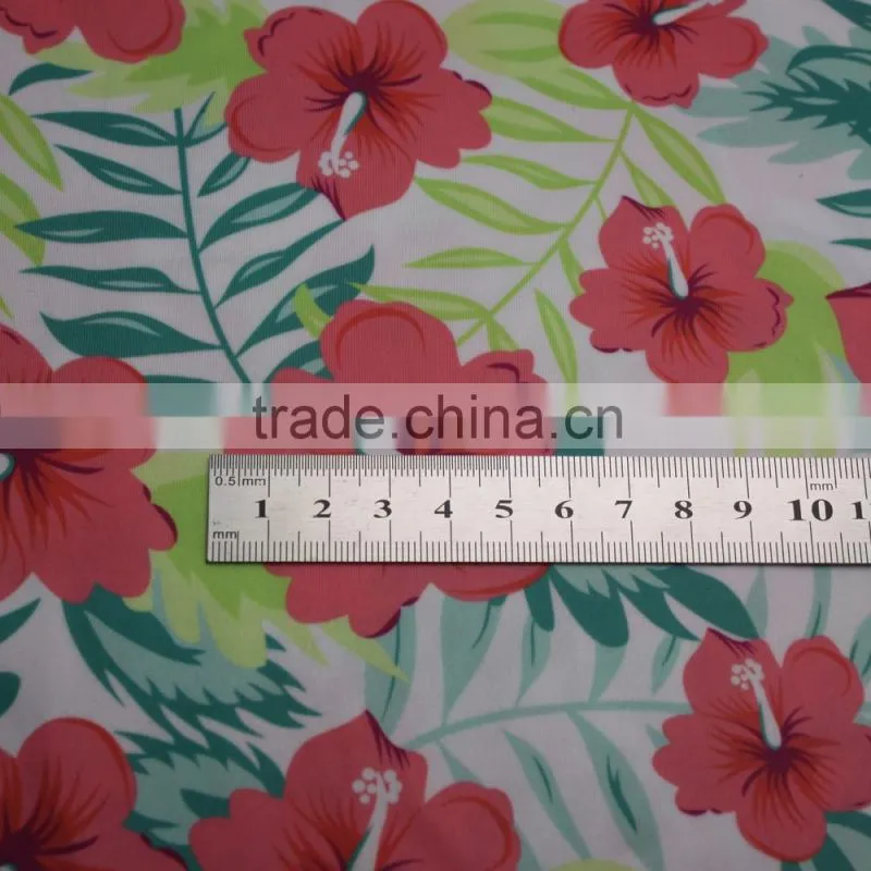 Delicated digital flower design printed fabric for swimwear