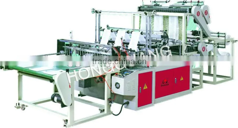 6 Lines Full Automatic High Speed T-Shirt Bag Making Machine