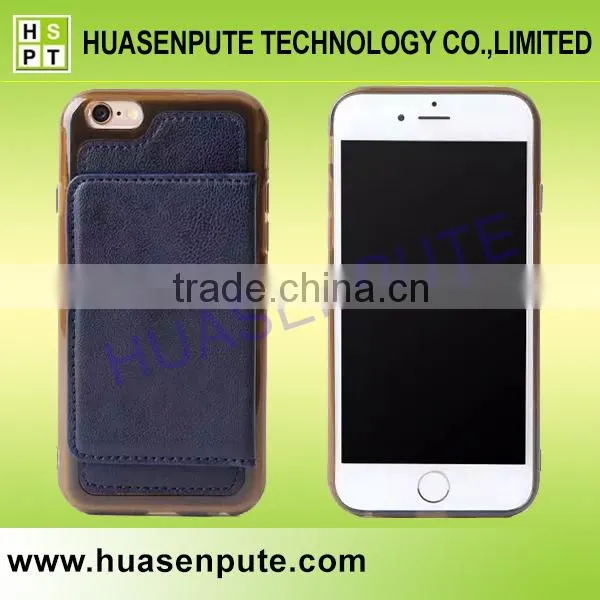 Phone Back Cover Leather Wallet Case For iPhone 6 With Card Slot