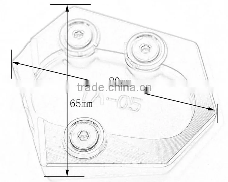 BJ-SSE-YA004 6061 Anodized CNC Aluminum Side Stand Enlarger for Yamaha MT09 FZ07