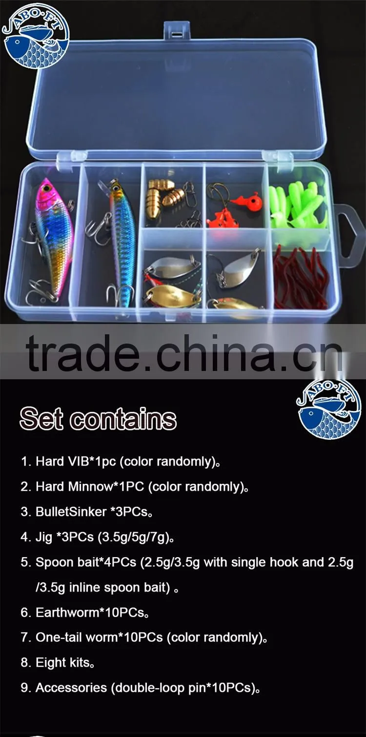 2016 wholesales price best sell hard and sequins fishing lure set