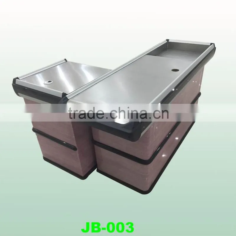 supermarket metal checkout counter