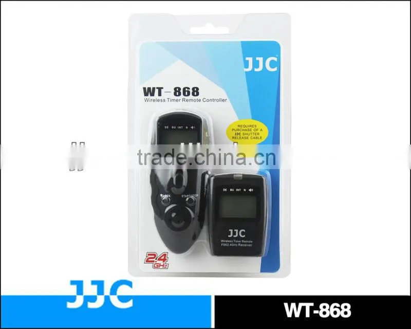 JJC Dual LCD Display WT-868 2.4G versatile RR-90 wireless timer remote control & wired remote switch For FUJIFILM X-E2 X-M1 etc