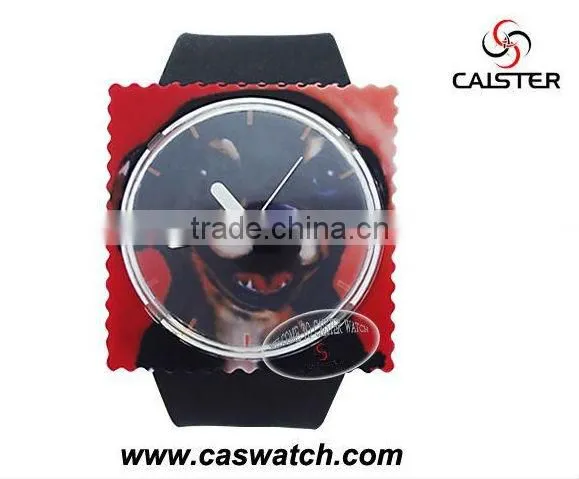 Fashion custom pattern silicone stamp watch for ladies popular post watch