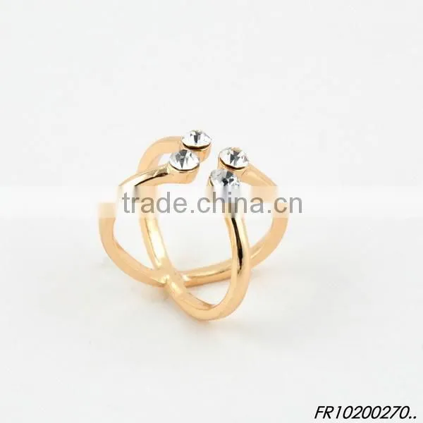 Four Layers Crystal Ring Four Level Rhinestones Ring