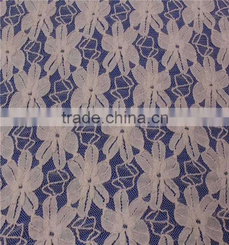 Nylon chemille Soft Stretch Lace Fabric
