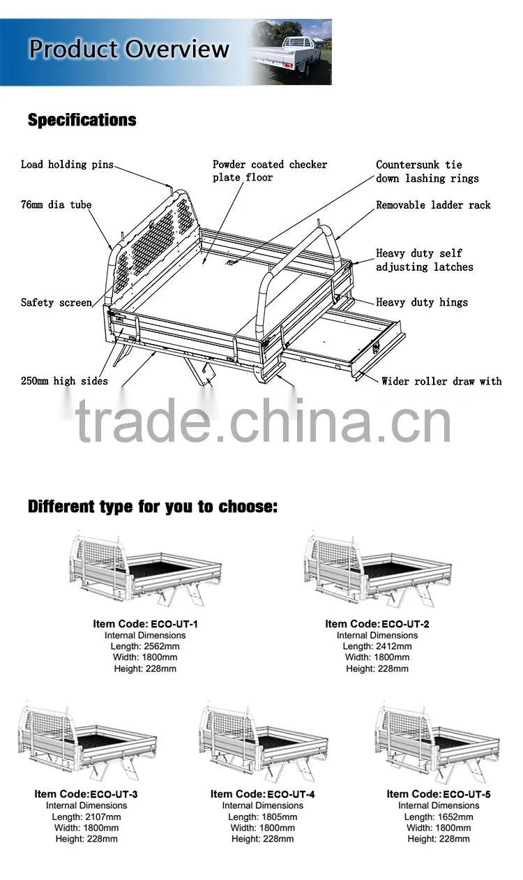 Custom Ute Tray For Pickup Truck For Sale