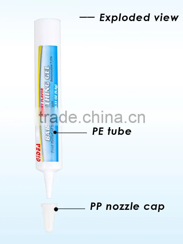 15g White Nozzle Cosmetic PE Tube