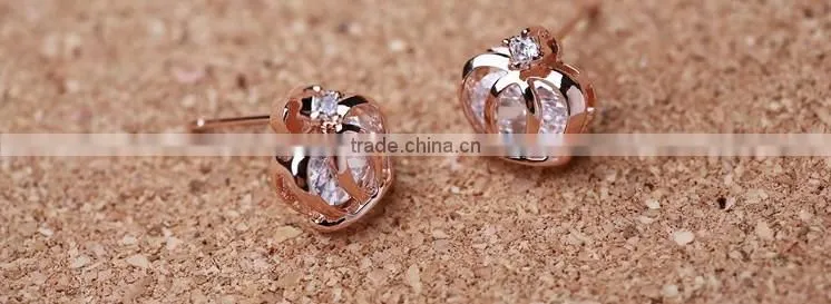 JINSE Crown Shaped Earrings