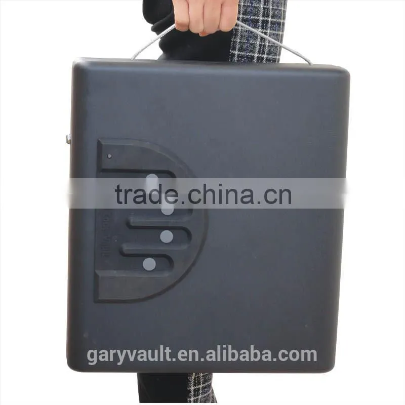 Wholesale- MD550 Micro Vault Digital Code Jewelry Car handgun pistol portable A4 file security storage steel Mini Safe Box