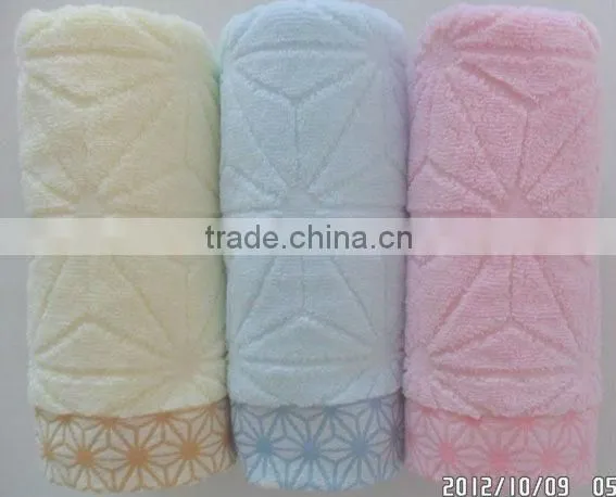 100% cotton pastel color jacquard hand towel