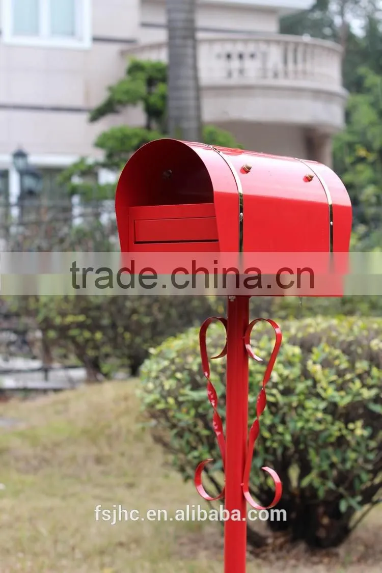 Foshan JHC-12116 Post Mounted Mailbox/Metal Letterbox/Unique Design Postbox