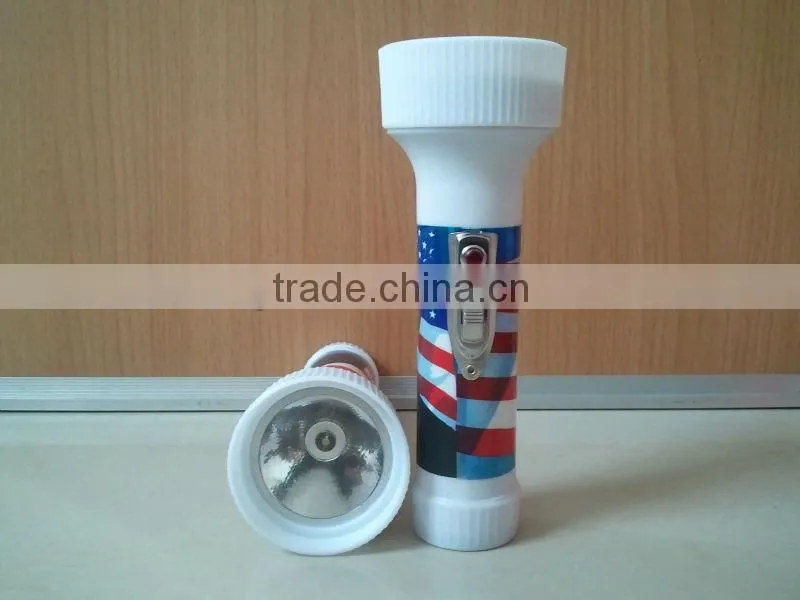 Hot sale in 2012 blister packing led plastic torch