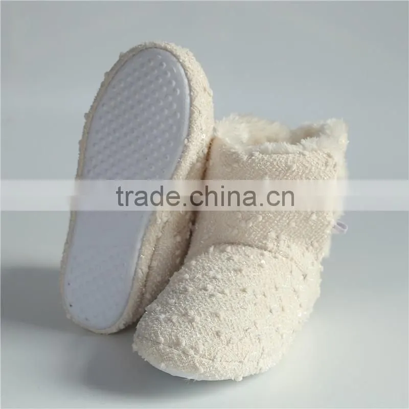 Ladies slipper boots with button