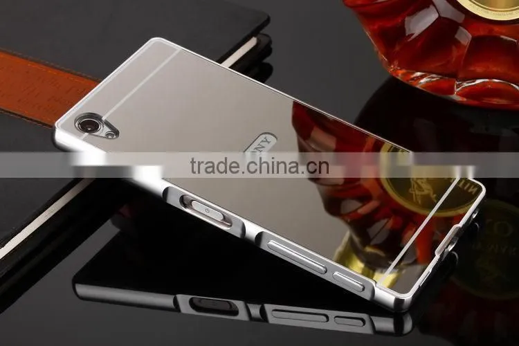 High Quality Luxury Mirror Cover Bumper Phone Case For Sony Z5P