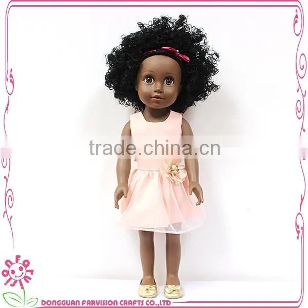 Top Sale 18 inch black baby doll with afro hair