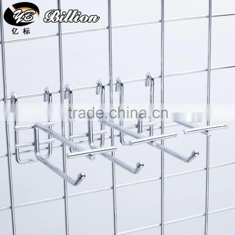 Supermarket chrome clothing hooks display pigg enkel