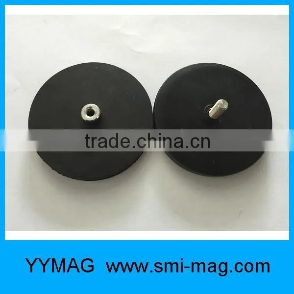 Multi-poles Rubber Covered neodymium POT Magnet For Taxi Signs