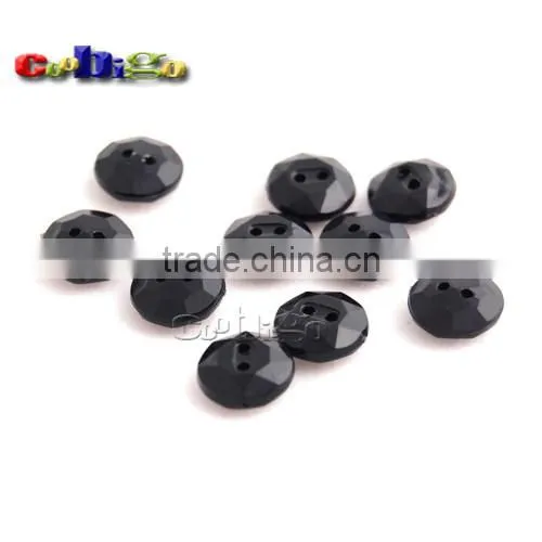 16L(10mm) Acrylic Sewing Rhinestone Button Black For Apparel Bag Accessories #FLN019-16L(14)