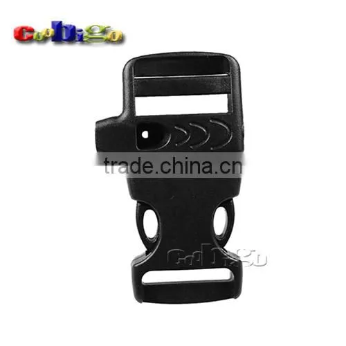 Black Emergency Survival Whistle Buckles For Paracord Bracelets #FLC007-A/B