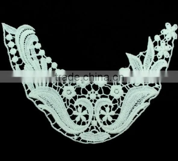 100% Cotton Crochet Lace Fabric Embroidery Guipure Lace Collar for Lace Garment Accessories