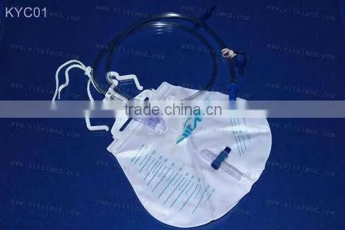 2000ml T-tap Valve Urinary Drainage Bag KYC01