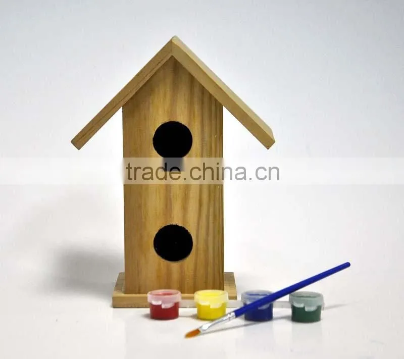 EDUCATIONAL TOYS FOR KIDS PAINT YOUR OWN WOODEN BIRD HOUSE
