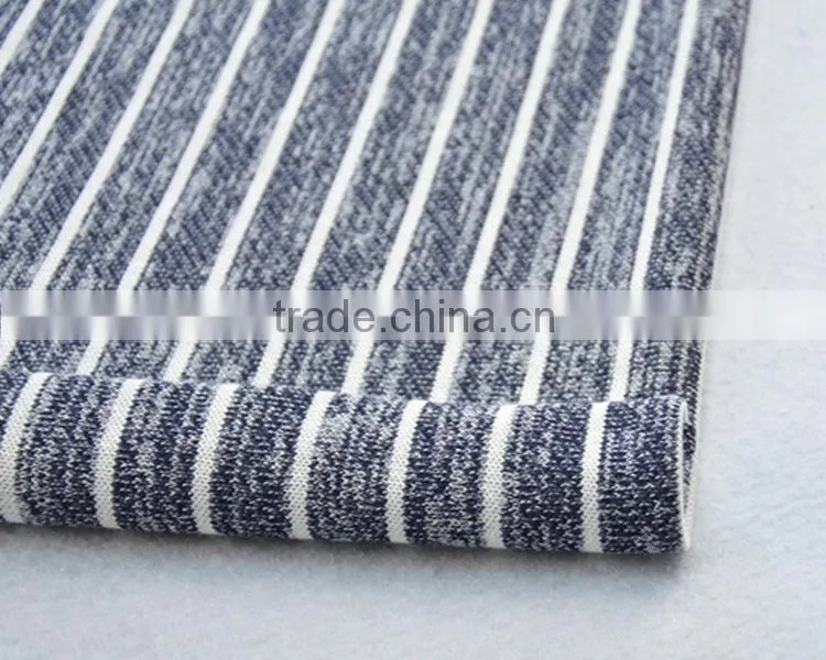 Jiufan Textile Knitted TR Yarn Dyed Fabric Striped Hacci Manufacturer For Clothing