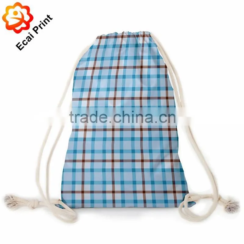 2016 printable custom made printing cinch backpack bag