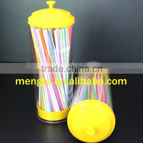 Flexible small square pvc box packing plastic drinking straws