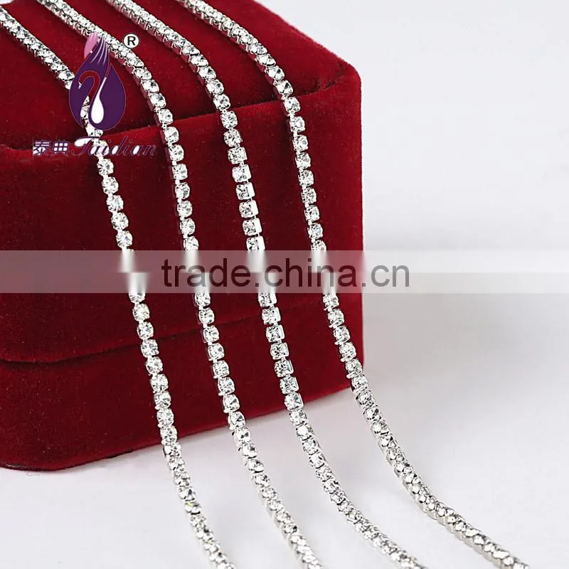 ss22 gold Single row Rhinestone cup chain for Garment Decoration Bags Nail Art
