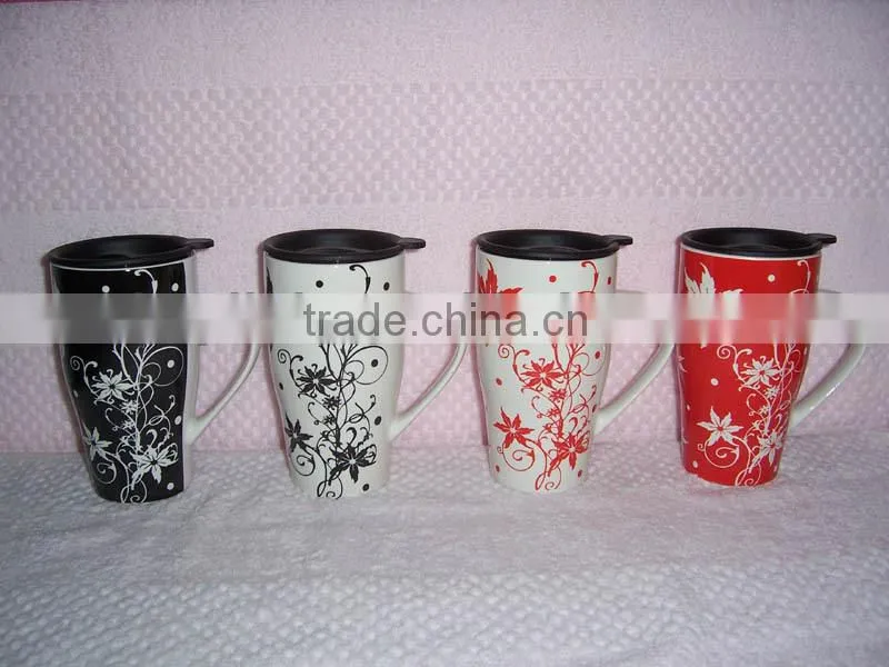 Large New Bone China travel coffee mug