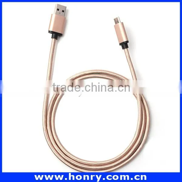 OEM/ODM nylon braided type c 3.1 usb date charger and sync cable