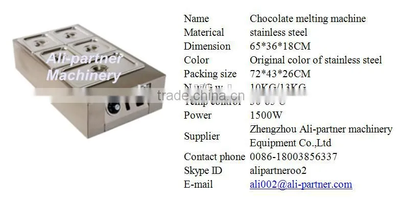 Electric chocolate melter / chocolate melting machine