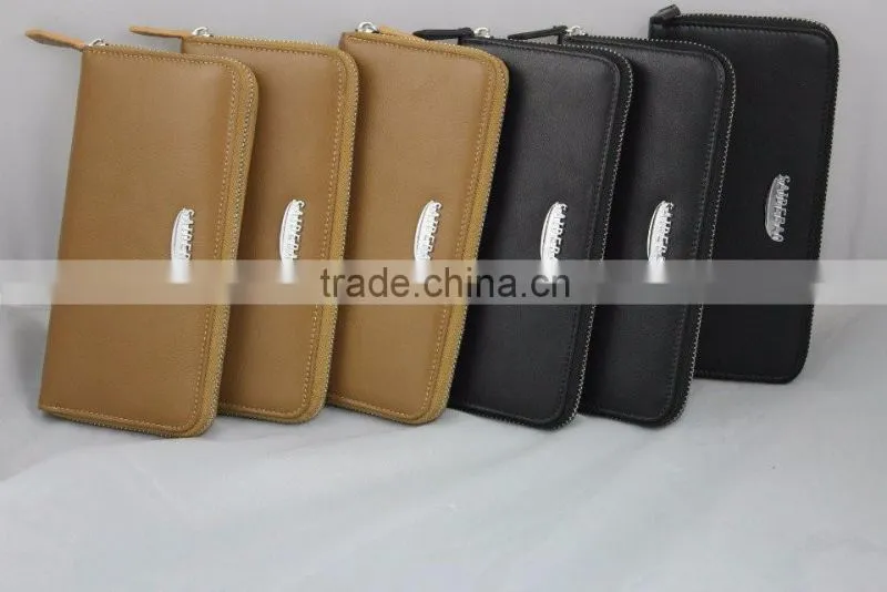 High Quality New Fashion Promition Genuine leather men's wallet with customized logo