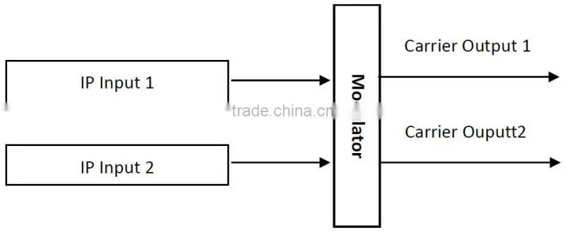 2 channels ip to dvb-t modulator fully complying with EN300744 standard