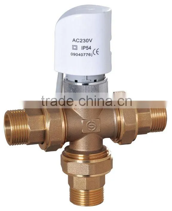 underfloor heating ISO228 nickle-plate brass mix water valve