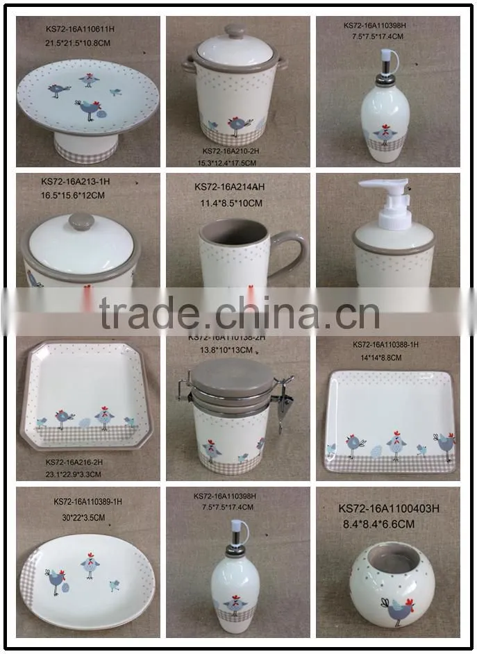 Decal Stoneware Ceramic Tealight Candle Holder