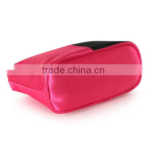 Satin cosmetic zipper bag