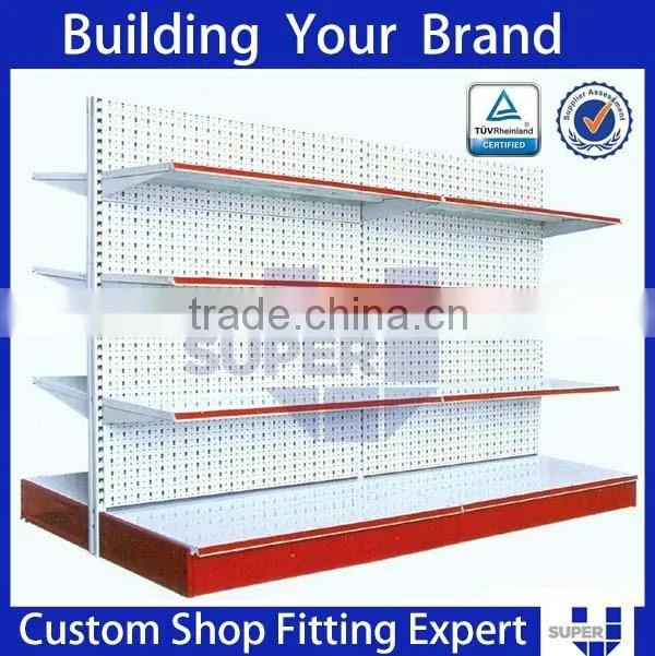 MDF and metal supermarket shelves gondola boat