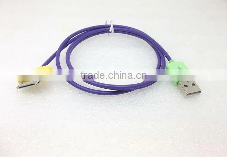 colorful usb data charger cable for iphone/ipad/ipod