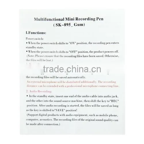 Mini Support MP3 / WAV Professional 8GB Digital Voice Recorder with Clip