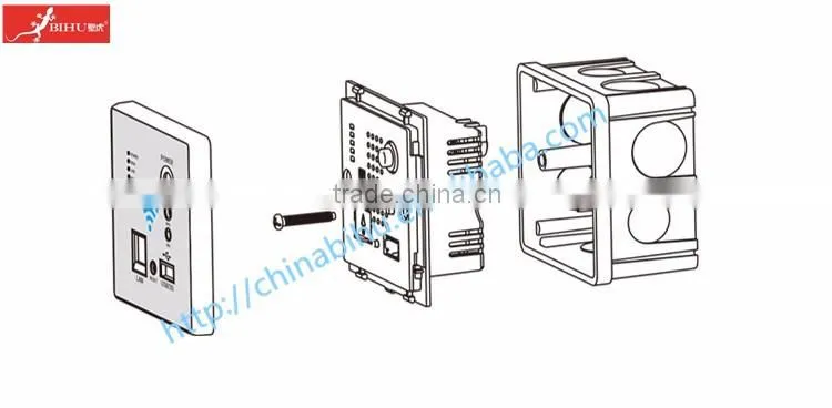 new design wholesale wireless wall mount WIFI and USB socket AP router 300Mbps