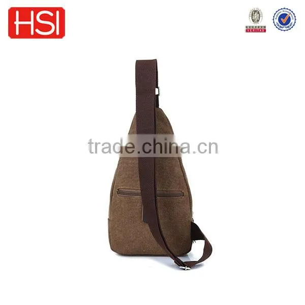 eco friend 100 % cotton canvas fabric one strap backpack