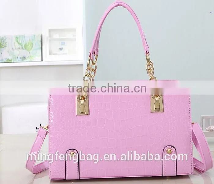 2015 New Fashionable Single Shoulder Cross Strap and Tote PU Woman Bag