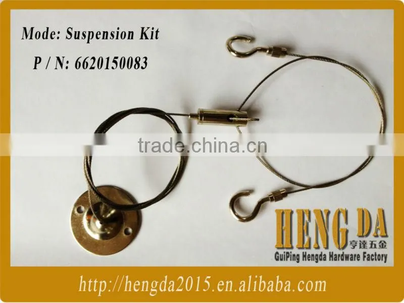 Led board lifting rope with non-removable hook
