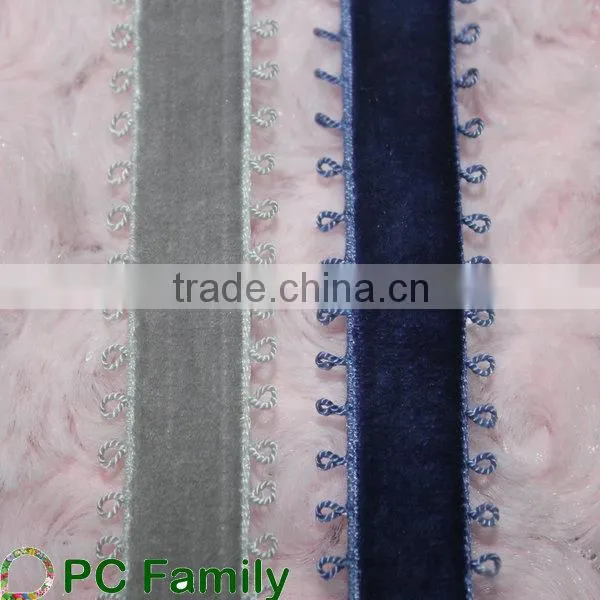 picot edged elastic velvet ribbon