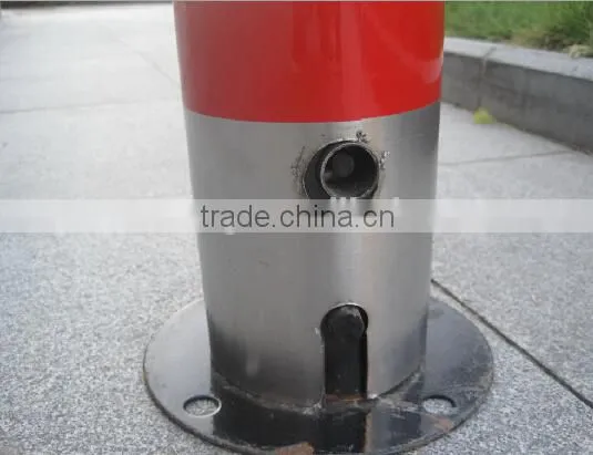 With key and movable road security barrier