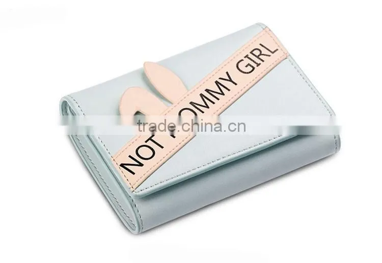 Bifold fancy rabbit wallet for young lady in multi color