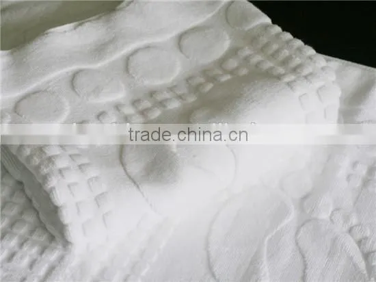 Custom Embroidery Logo White Floor Towel Cotton Wholesale Hotel Bath Mat
